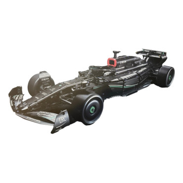 KIT DE BLOCOS DE MONTAR MACHINE PLAYER CARRO DE FÓRMULA 1 PRETO COM CONTROLE REMOTO 1/8 1764 PEÇAS 66654